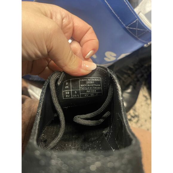 Dr. Martens Glitter Ray Black Oxford Shoes Women's Size 8 - Picture 5 of 5